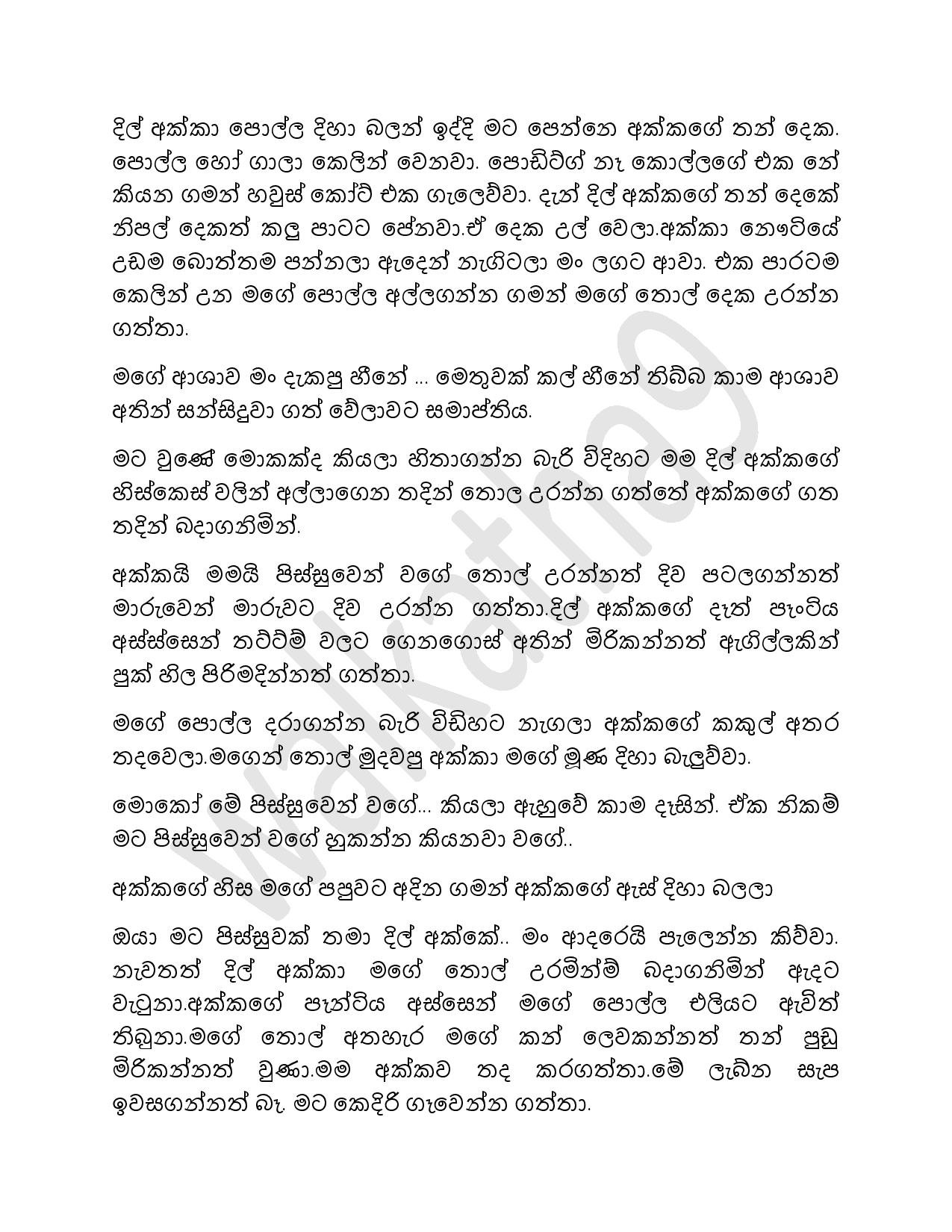 Dilrukshi Akka 01 page 004 walkatha5 Official Sinhala Wal Katha සිංහල වල් කතා